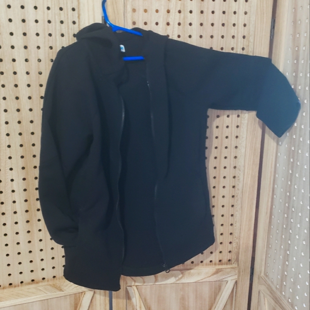 Thick Warm black zip up hoodie Sz 9/10